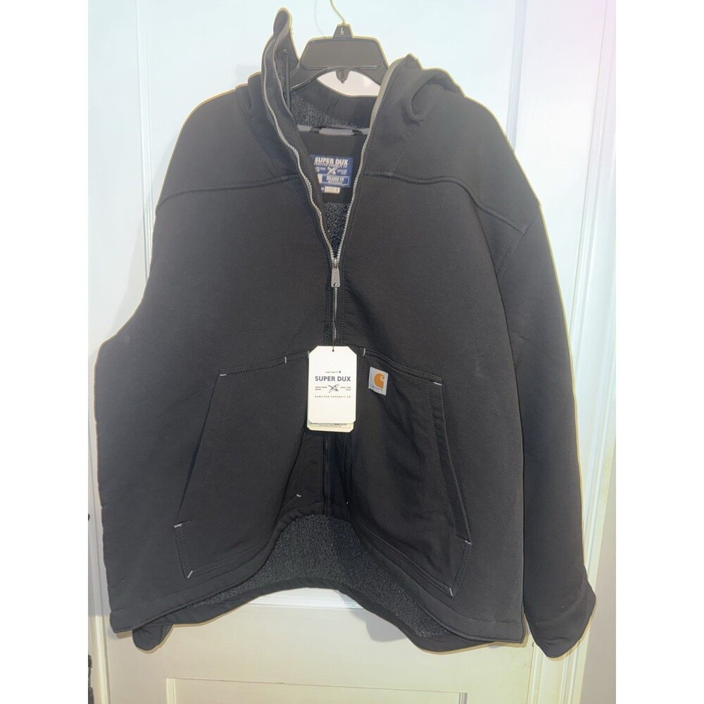 Carhartt Men's 2XL Black OJ5001-M Super Dux Relaxed Fit Sherpa-Lined Active Jac